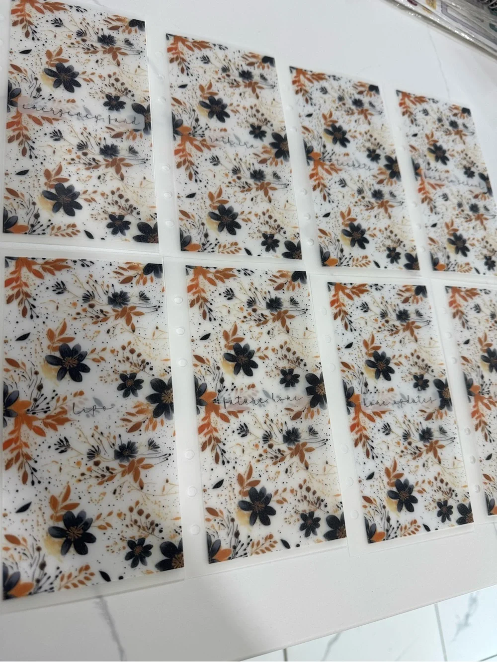 A6 Floral Accent cash envelopes